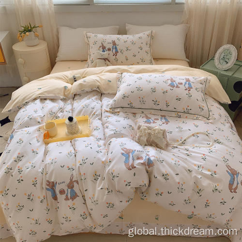 Lunch Rabbit bed sheet cover bedding pillowcase set